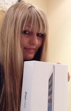 The winner of our draw for an iPad mini