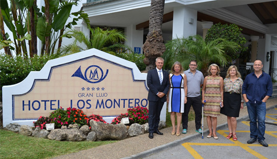 Members of the working group outside the Los Monteros Hotel, Marbella