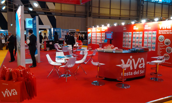 The VIVA stand at A Place in the Sun Live, Birmingham NEC