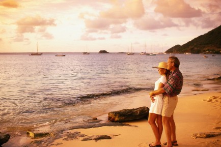 Romantic Moment on the Beach