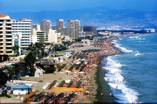 Apartment buildings in Spain